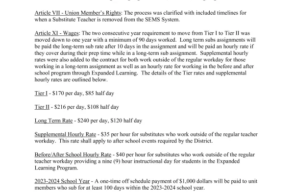 PVUSD Contract Highlights