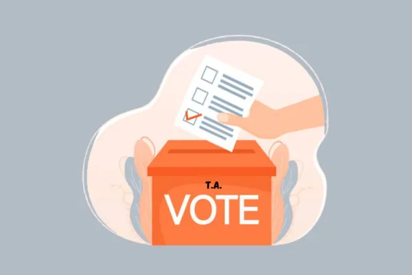 T.A. voting ballot box