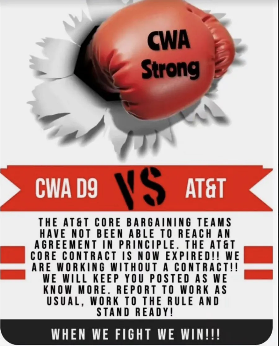 ATT CONTRACT HAS EXPIRED - but bargaining continues!