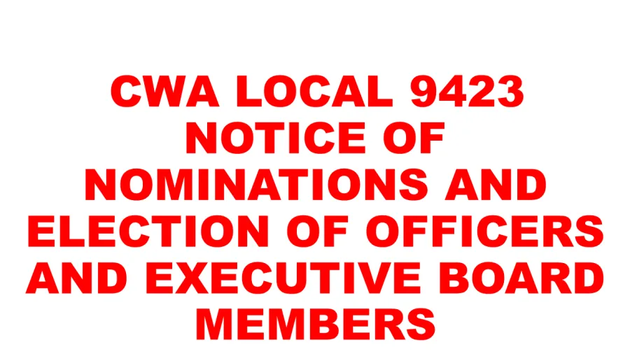 Notice of Nominations & Election