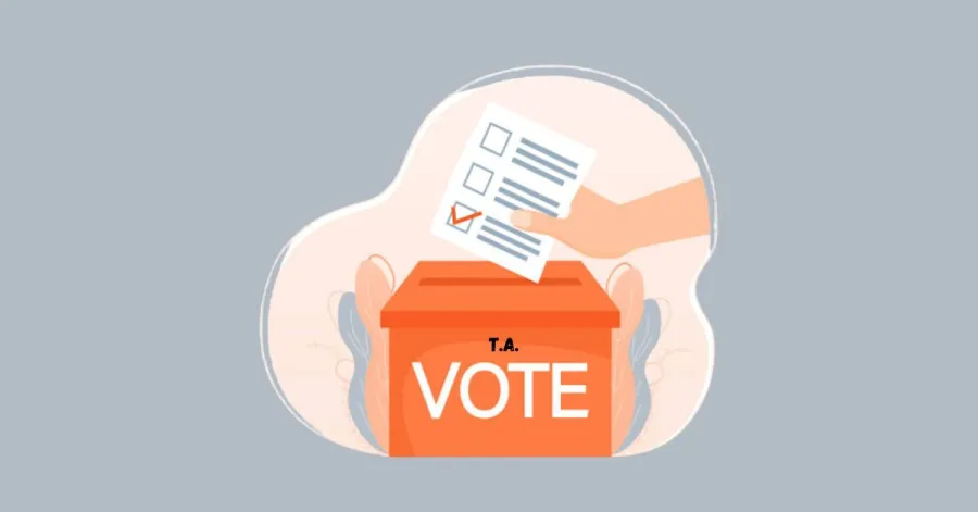 T.A. voting ballot box