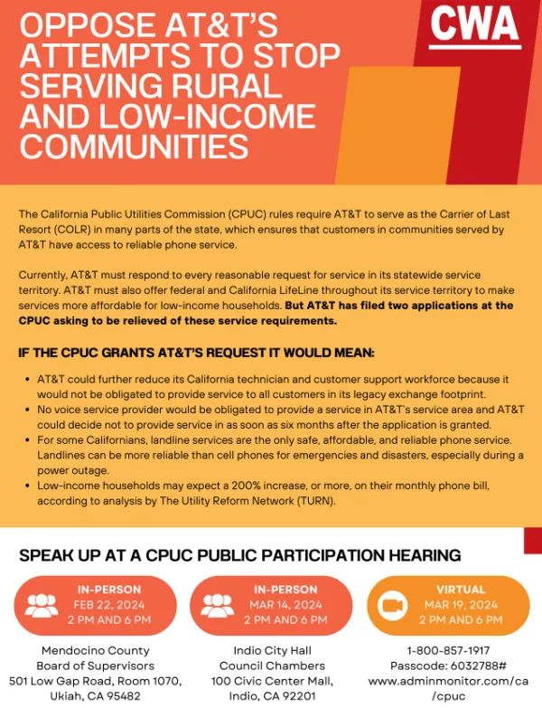 Speak Up at a CPUC Public Particpation Hearing